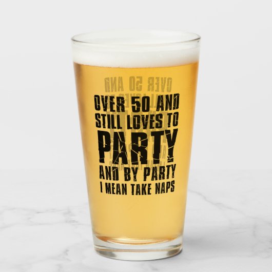 50を超え、まだパーティーを愛する タンブラーグラス (ドリンク正面)