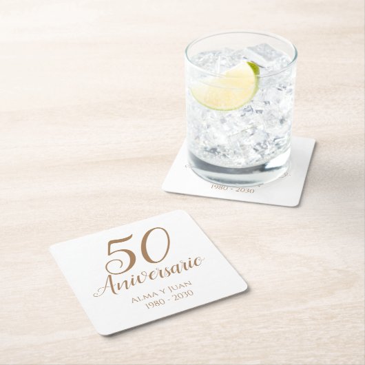 50アニヴェルサリオスペインのアニバーサリー紙コースター スクエアペーパーコースター (インサイチュ)