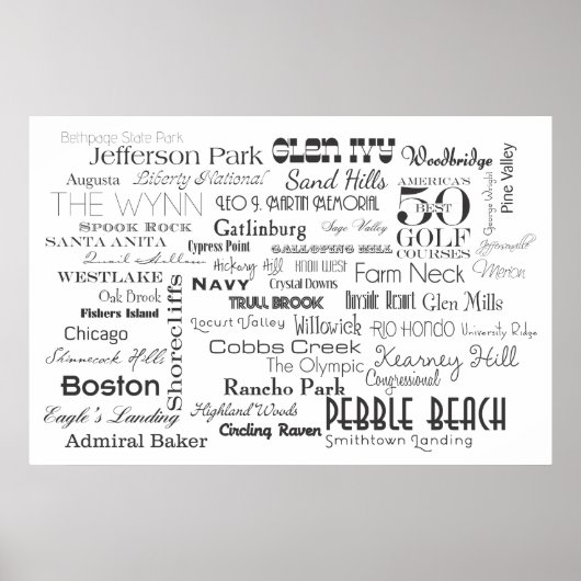 50アメリカズ最高のゴルコースポスター ポスター (正面)