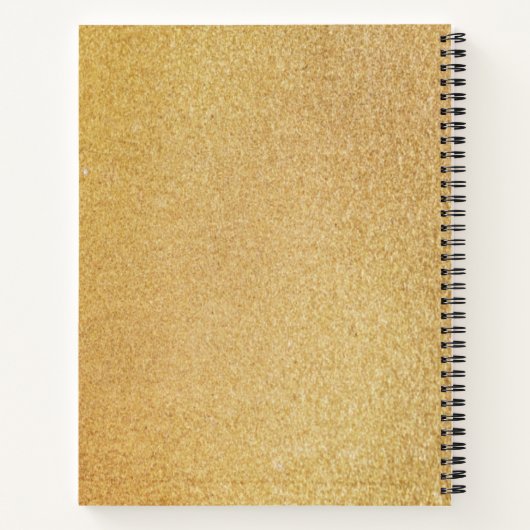 50アンドファブラス金ゴールドパーソナライズされた誕生日 ノートブック (裏面)