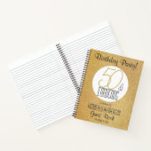 50アンドファブラス金ゴールドパーソナライズされた誕生日 ノートブック (内部)