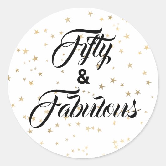 50アンドファブルな金ゴールドスクラシックターズラウンドシール ラウンドシール (正面)