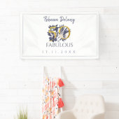 50エレガントと素晴らしいフローラ金ゴールド50誕生日 横断幕 (インサイチュ)