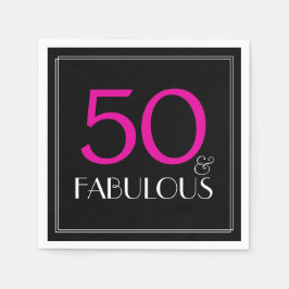 50エレガントと素晴らしい誕生日パーティー スタンダードカクテルナプキン