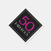 50エレガントと素晴らしい誕生日パーティー スタンダードカクテルナプキン (角)