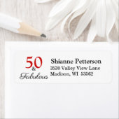 50エレガントと素晴らしい50番目の誕生日差出人住所 ラベル (インサイチュ)