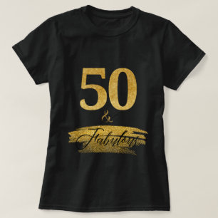 50エレガントと金ゴールドとブラックで素晴らしい Tシャツ