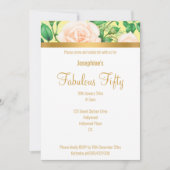 50エレガントカスタムレモンイエローフローラで素晴らしい 招待状 (正面)