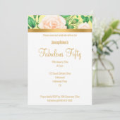 50エレガントカスタムレモンイエローフローラで素晴らしい 招待状 (スタンド正面)