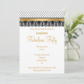 50エレガントカスタム金ゴールドレースで素晴らしい 招待状 (スタンド正面)