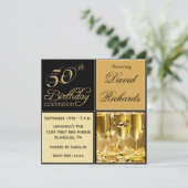50エレガントバースデーパーティ招待状 招待状 (スタンド正面)