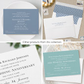 50エレガントフォーマル結婚周年記念ダークグレー 招待状