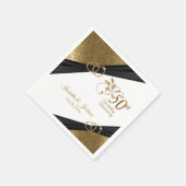 50エレガント周年結婚デザイン スタンダードカクテルナプキン (角)