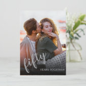 50エレガント周年結婚招待状 招待状 (スタンド正面)