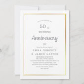 50エレガント周年結婚招待状 招待状 (裏面)