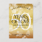 50エレガント周年記念結婚テーブルカード サンキューカード (裏面)