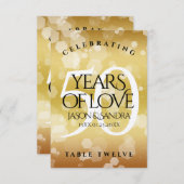 50エレガント周年記念結婚テーブルカード サンキューカード (正面/裏面)