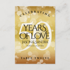 50エレガント周年記念結婚テーブルカード サンキューカード