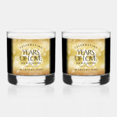 50エレガント周年記念結婚金 ウイスキーグラス (正面)