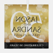 50エレガント周年記念結婚金 ガラスオーナメント (裏面)