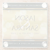 50エレガント周年記念結婚金 ガラスコースター (裏面)