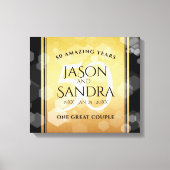 50エレガント周年記念結婚金 キャンバスプリント (正面)