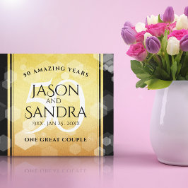 50エレガント周年記念結婚金 キャンバスプリント