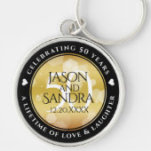 50エレガント周年記念結婚金 キーホルダー (正面)