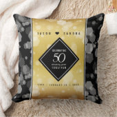 50エレガント周年記念結婚金 クッション (ブランケット)