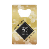 50エレガント周年記念結婚金 クレジットカード栓抜き (裏面)