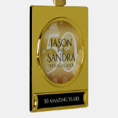 50エレガント周年記念結婚金 ゴールドプレートバナーオーナメント (右)