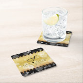 50エレガント周年記念結婚金 スクエアペーパーコースター (インサイチュ)