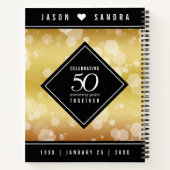 50エレガント周年記念結婚金 ノートブック (裏面)