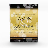 50エレガント周年記念結婚金 フォトブロック (正面)