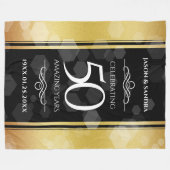 50エレガント周年記念結婚金 フリースブランケット (正面(横))