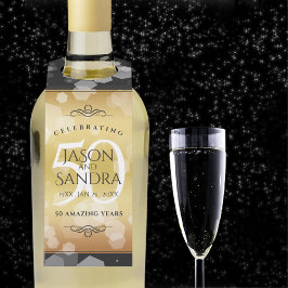 50エレガント周年記念結婚金 ボトルネックタグ