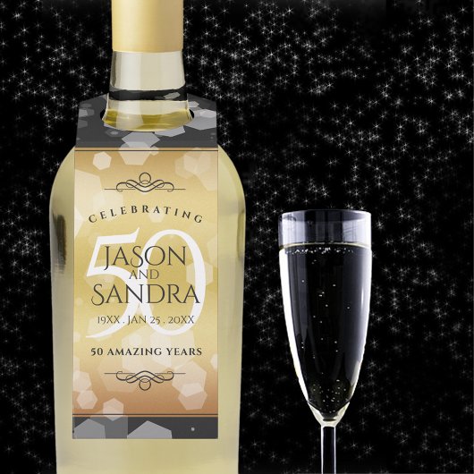 50エレガント周年記念結婚金 ボトルネックタグ