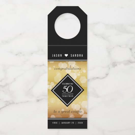 50エレガント周年記念結婚金 ボトルネックタグ (裏面)