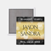 50エレガント周年記念結婚金 マグネット (正面/裏面)