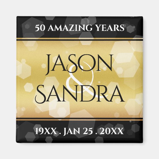 50エレガント周年記念結婚金 マグネット (正面)