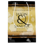 50エレガント周年記念結婚金 ミディアムペーパーバッグ (正面)