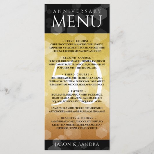 50エレガント周年記念結婚金 メニュー (正面)
