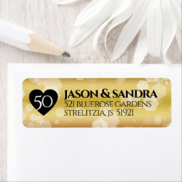 50エレガント周年記念結婚金 ラベル