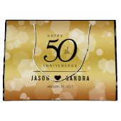 50エレガント周年記念結婚金 ラージペーパーバッグ (正面)