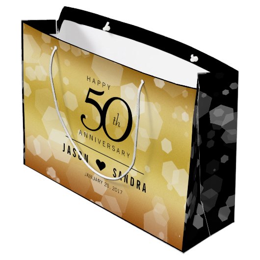 50エレガント周年記念結婚金 ラージペーパーバッグ (裏面アングル)