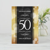 50エレガント周年記念結婚金 招待状 (スタンド正面)