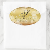 50エレガント周年記念結婚金 楕円形シール (バッグ)