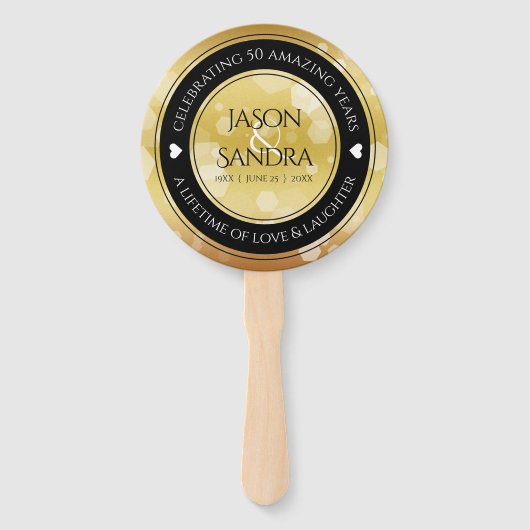 50エレガント回金結婚の記念日 ハンドファン (裏面)