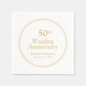 50エレガント年結婚記念 スタンダードカクテルナプキン (正面)