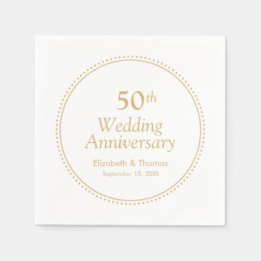 50エレガント年結婚記念 スタンダードカクテルナプキン (正面)